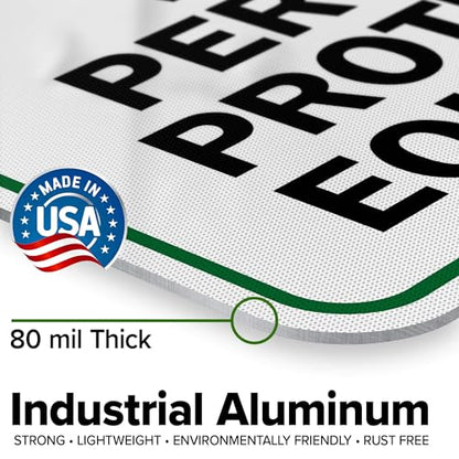 Think Safety First Wear Personal Protective Equipment Sign, 18"x24" 0.80 - size: 18x24 Reflective Aluminum