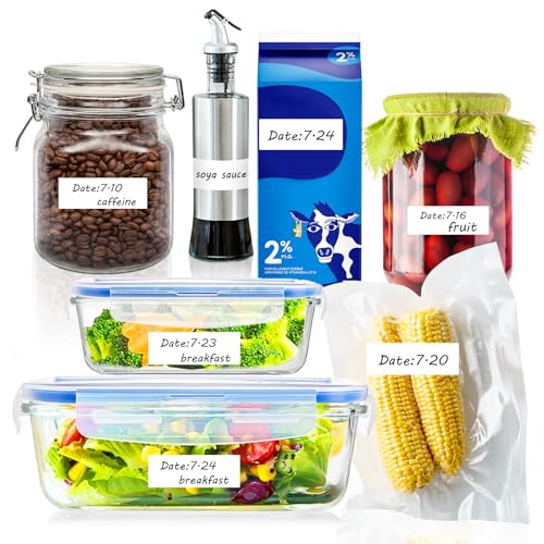 600 Blank Removable Freezer Labels with Perforation Line for Easy Distribution and Use. Waterproof and Oil-Resistant, Suitable for Food Containers, Jars, and Kitchen Organization.(1 "x 3") - size: 600 Pcs - 1 "x 3"