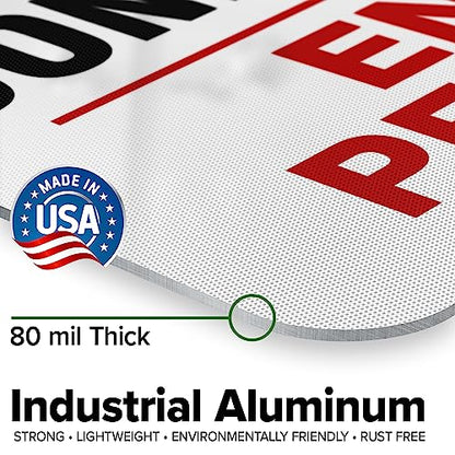 Danger Confined Space Enter By Permit Only Sign, 18x24 Inches, 3M EGP - size: 18x24 - Aluminum Reflective