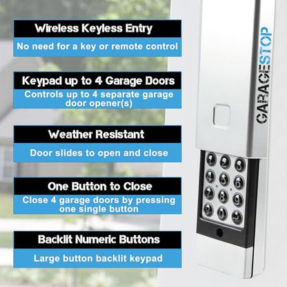 1x Garage Door Keypad for Marantec M13-631, Wireless Keyless Entry 315MHz - color: Keypad