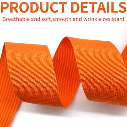 2" Orange Wide Webbing Straps 40yd for Lawn Chair,Bag &Sewing - color: Orange 12