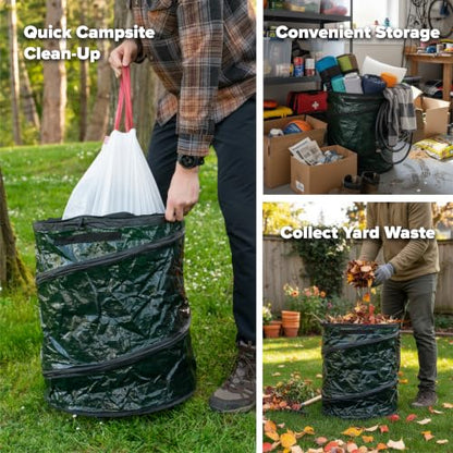 Coghlan's Pop-Up Lightweight Trash & Recycle Can – Collapsible Dual-Purpose Bin for Camping, RV, and Travel – Durable, Compact, and Easy to Store – 29.5 Gallon - color: Trash & Recycle Can Set - 29.5 Gallon
