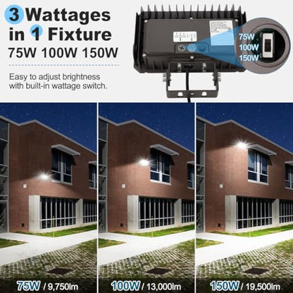 LED Flood Light 150W/100W/75W Adjustable with Trunnion Mount