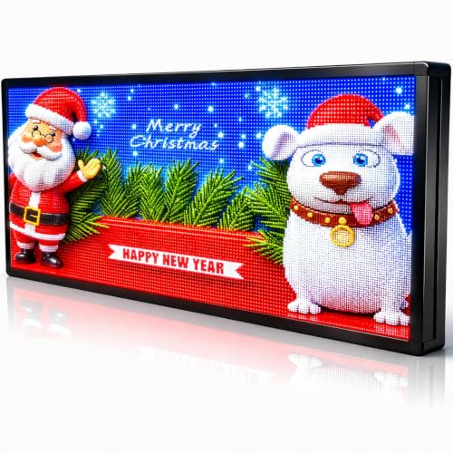 P6(40" * 17") Digital Programmable Scrolling Led Sign Scrolling Outdoor For Business message Board Display Screen Electronic Menu Board Wifi Control Word Light - color: Full Color, size: P6 (40 x 17 inches)