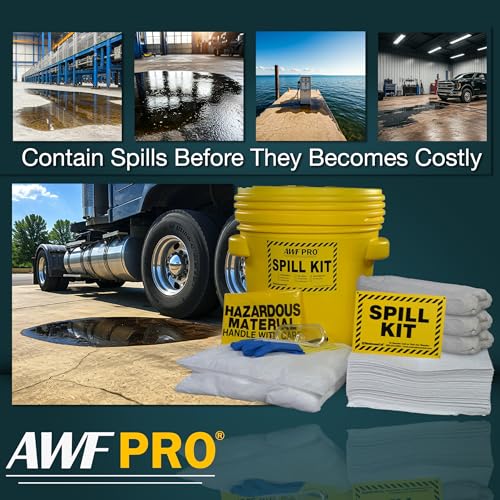 AWF PRO 20 Gallon Oil Only Spill Kit, 59 Pieces - size: Oil Only Spill Kit