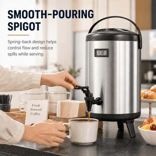3.2 Gallon Insulated Beverage Dispenser with Spigot - size: 3.2 Gallon Size