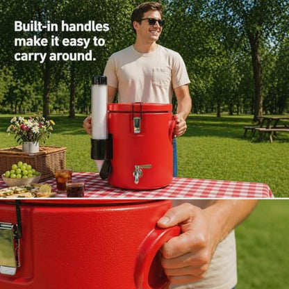 3.7 Gallon Stainless Steel Insulated Beverage Dispenser water cooler