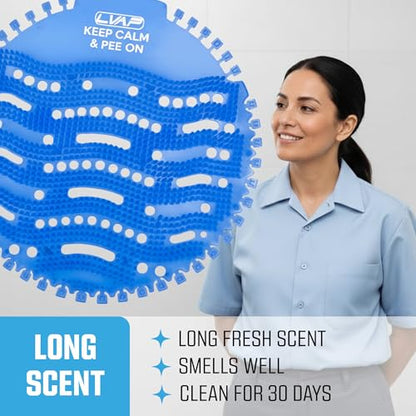 Urinal Screen Deodorizer (12 Pack) Odor Protection for Toilets in Office, Schools, Restaurants Bathroom, BLUE Anti-Splash - 12 Urinal Cakes + 12 Free Gloves - color: BLUE-12pcs
