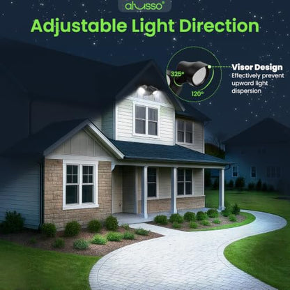 ALUSSO Dusk to Dawn Outdoor Lighting 30W 3500LM 3CCT 3000K/4000K/6500K 120V - color: Black Dusk to Dawn 30W