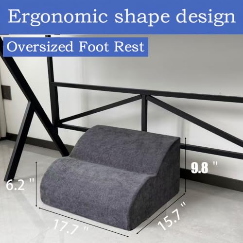 Foot Rest for Under Desk at Work.Multifunctional 3-Tier Foot Stool - color: Extra Large-dark Grey