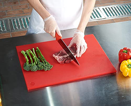 CURTA Cutting Boards for Kitchen, 20" x 14" x 0.5" Red Color Coded Plastic Chopping Board with Anti Slip Surface Dishwasher Safe - color: Red, size: 20"L x 14"W