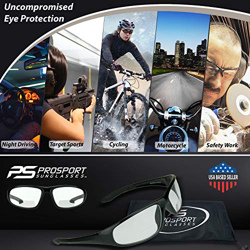 proSPORT Bifocal Safety Glasses ANSI Z87 Black Frame Clear Lens Safety Reading Glasses Men Women Industrial Work Protection - color: Clear - 1 Pair
