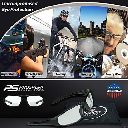 proSPORT Bifocal Safety Glasses ANSI Z87 Black Frame Clear Lens Safety Reading Glasses Men Women Industrial Work Protection - color: Clear - 2 Pairs