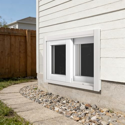 Home Windows Replacment, 15.75 x 23.62IN Aluminum Alloy Frame White Sliding Window, Bathroom Basement Window Mobile Home House Window for Ventilating (15.75 x 23.62IN) - size: 15.75 x 23.62IN