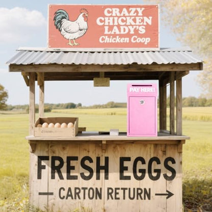 Cash Money Box with Slot – 10.2In Metal Donation Box with Lock for Cash Deposit,Wall Mounted Money Drop with Lock and Slot for Home/Farm/Office/Outdoors (Pink) - color: Pink