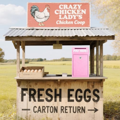 Cash Money Box with Slot – 10.2In Metal Donation Box with Lock for Cash Deposit,Wall Mounted Money Drop with Lock and Slot for Home/Farm/Office/Outdoors (Pink) - color: Pink