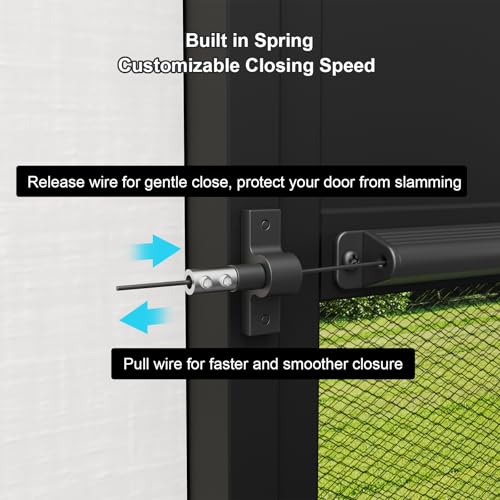 Aluminum RV Screen Door Closer with Spring Keep Mesh Door Closed