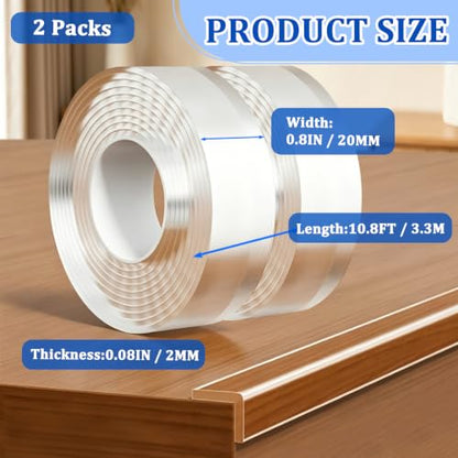 2 Pack Edge Protector for Baby,Clear Corner Protector Baby,0.8in x 10.8ft - size: 2Pack x 0.8IN x 10.8FT