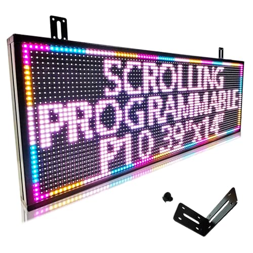 Led Sign Outdoor Programmable Scrolling Digital Open Neon P10 39''x14'' - color: Full Color, size: 39''X14''