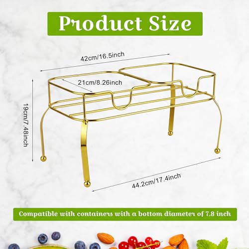 Blulu 2 Compartment Metal Drink Dispenser Stand, Gold 2 Gallons Stand Only - color: Gold, size: 2 Compartments, 2 Gallons