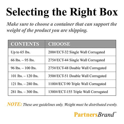 Partners Brand PHD1812DW Double Wall Boxes, 18"L x 12"W x 12"H, Kraft (Pack of 15)
