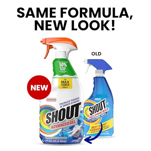 Shout Advanced Gel Laundry Stain Remover Spray, 22oz, (3-Pack) - size: 22 Fl Oz (Pack of 3)