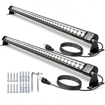 72W LED Wall Washer Light 40Inch IP67 5000K 120V Plug-in Outdoor Light 2pcs - color: 5000K Daylight White-2pack