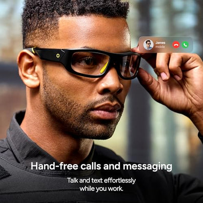 Lucyd Armor Smart Safety Glasses, TR90 Frame, Light Adaptive Lenses, Open Ear Speakers & Microphone - ANSI Z87.1 - style: Photochromic