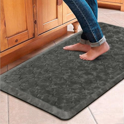 WISELIFE Kitchen Mat Cushioned Anti Fatigue Floor Mat, 17.3"x39", Grey - color: Grey, size: 1'5" x 3'3" (Rectangular)