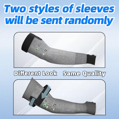 Schwer 2 Pairs 18in A6 Cut Resistant Arm Sleeves for Gardening, S903 - color: Dark Grey, size: 18 In-2 Pairs