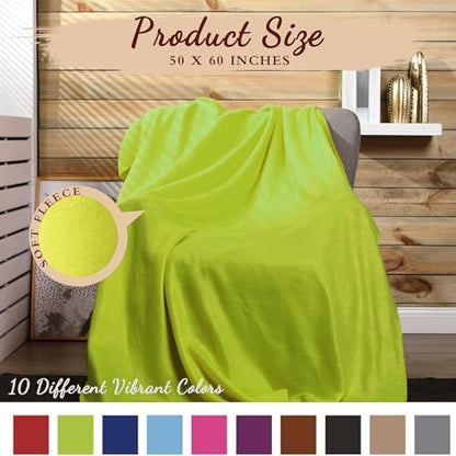 Kinlop 60 Packs Fleece Throw Blanket Bulk 60x50 Inch Soft Lightweight - color: Chic Color
