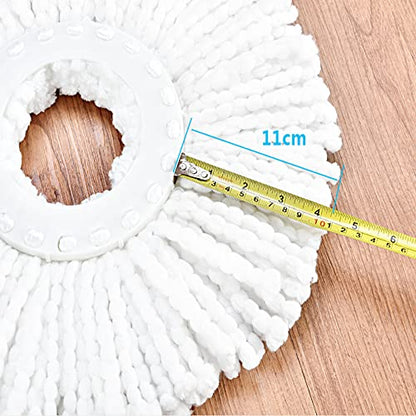6-Pack Spin Mop Heads Refill Easy Wring Microfiber Replacement - color: Mop Heads