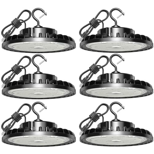 200W UFO LED High Bay Light ETL Listed 28000lm 5000K 110-277V, 6PCS - color: 5000K, size: 6PACK 200W