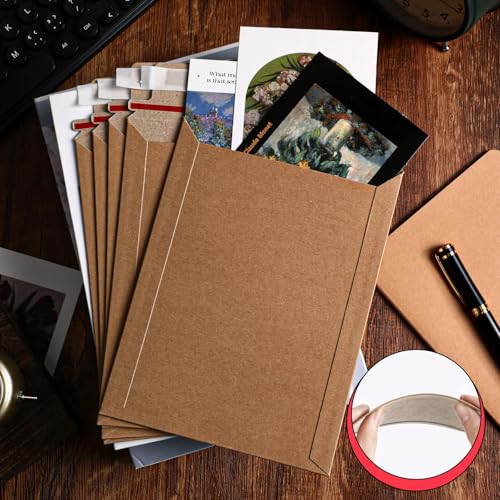 Fainne 400 Pieces 6x8 Rigid Photo Mailers, Cardboard Keep Flat