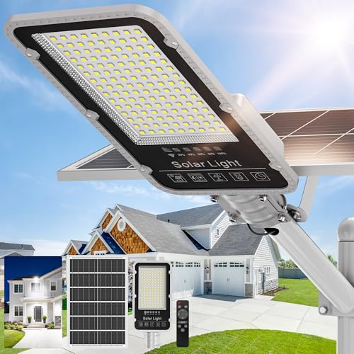 Sunwish 15000W Solar Street Lights Outdoor,Remote, IP67,Dusk to Dawn - size: 1Pack