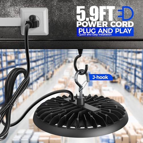 Barrina High Bay LED Shop Lights, 150W, 21000LM, IP65 Waterproof, 5000K - size: 6 Packs