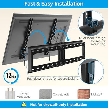 HOME VISION Heavy Duty Tilt TV Wall Mount for 32-86 Inch Flat/Curved Screen - size: 9601/ 32-86"