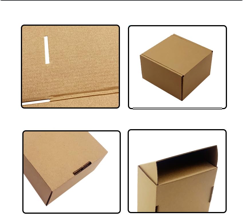 5x5x3 inch Shipping Boxes Pack of 25, Brown Corrugated Cardboard Mailer Box - size: 5x5x3 -25 Pack