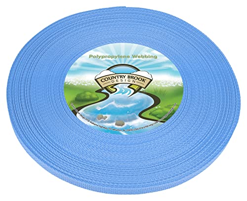 Country Brook Design - 1/2 Inch Polypropylene (Polypro) Webbing - color: Baby Blue, size: 10 Yards (Pack of 1)