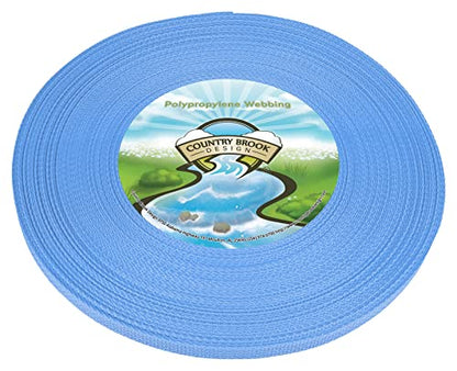 Country Brook Design - 1/2 Inch Polypropylene (Polypro) Webbing - color: Baby Blue, size: 50 Yards (Pack of 1)