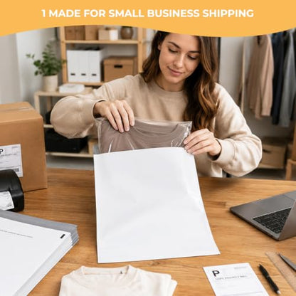 Metronic Poly Mailers 14.5x19 100Pcs White Large Shipping Bags for Clothes - color: White, size: 14.5x19 100PC - Upgraded Version
