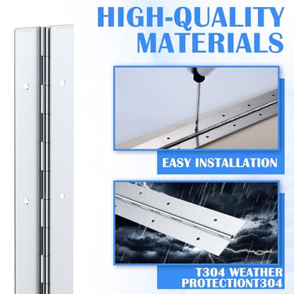 Gisafai 36 Inch 2 Pack Piano Hinges Heavy Duty Steel Continuous Hinge - size: 36 Inch