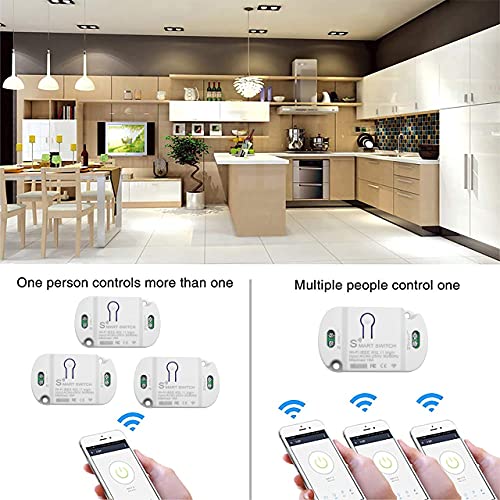 16A Inline WiFi Smart Switch Relay, 120V Smart Life Wireless Module - style: 16A 2 Pcs.