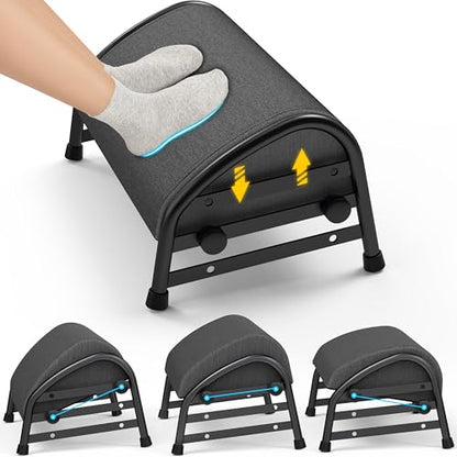 YEASHEIN Adjustable Foot Rest for Under Desk at Work, Ergonomic Foot Stools - color: Gray