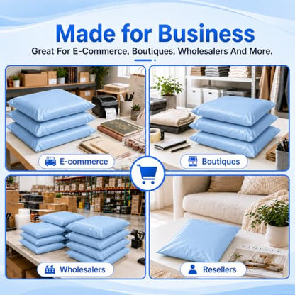 Metronic Poly Mailers 19x24 250Pc Large Shipping Bags for Business Blue - color: Light Blue, size: 19x24 250PC