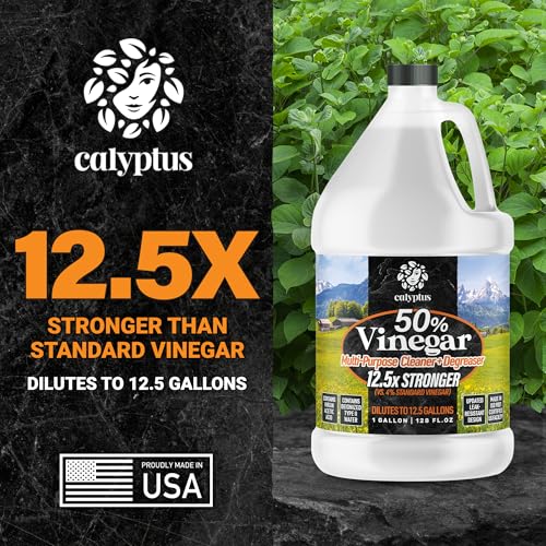 Calyptus 50% Concentrated Vinegar | Max-Performance (12.5X Power), 4 Gallon - size: 128 Fl Oz (Pack of 4)