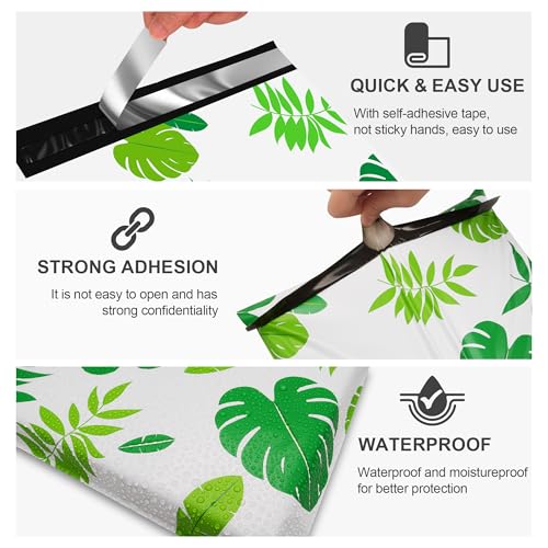 JinRuiKJ Poly Mailers 6x9 100 Pack, Tropical Leaves Design - color: Tropical Leaves, size: 6x9'' - 100 Pack