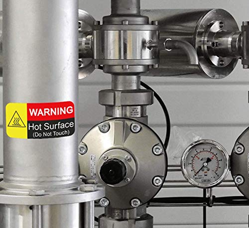 Hot Surface Warning Labels Do Not Touch Hot Caution Hot Flame Stickers