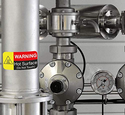 Hot Surface Warning Labels Do Not Touch Hot Caution Hot Flame Stickers