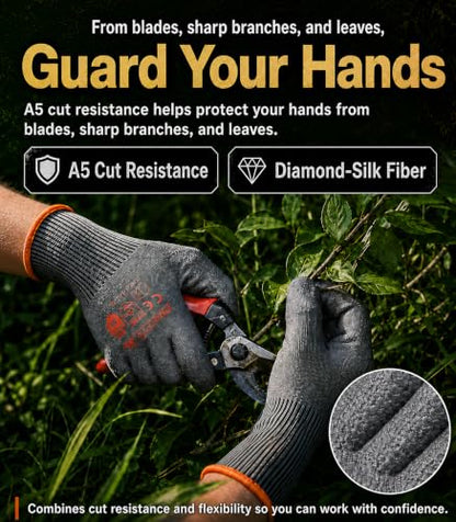 Cut-Resistant Gloves ASNI A5 Safety Work Glove - size: X-Large